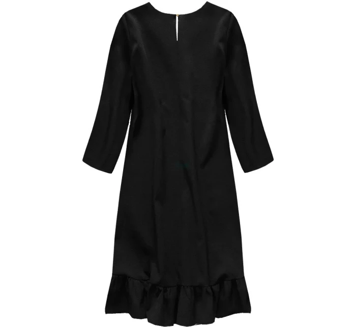 Čierne šaty s volánom (134ART)