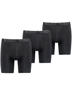 Pánske boxerky Puma Long 3-Pack čierne pohodlné