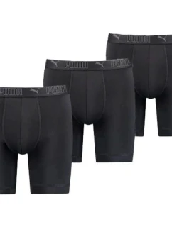 Pánske boxerky Puma Long 3-Pack čierne pohodlné