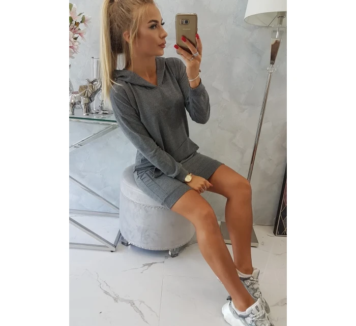 Šaty s kapucí grafitové Šaty s kapucí grafitové