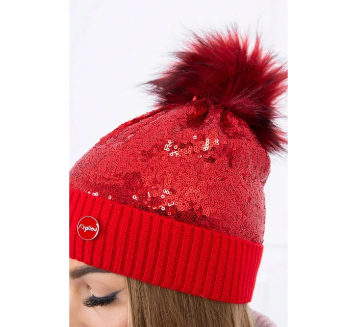 Čepice model 18747321 červená - K-Fashion Čepice model 18747321 červená - K-Fashion