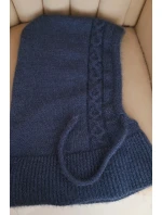 Dámská čepice s kapucí a pleteným vzorem bílá Dámská čepice s kapucí a pleteným vzorem bílá