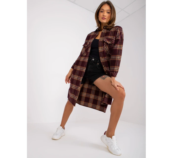 Košeľa EM KS 002/06.11P bordová