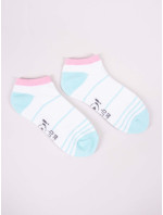 Yoclub Dievčenské členkové bavlnené ponožky Vzory Farby 3-pack SKS-0028G-AA30-002 Viacfarebné