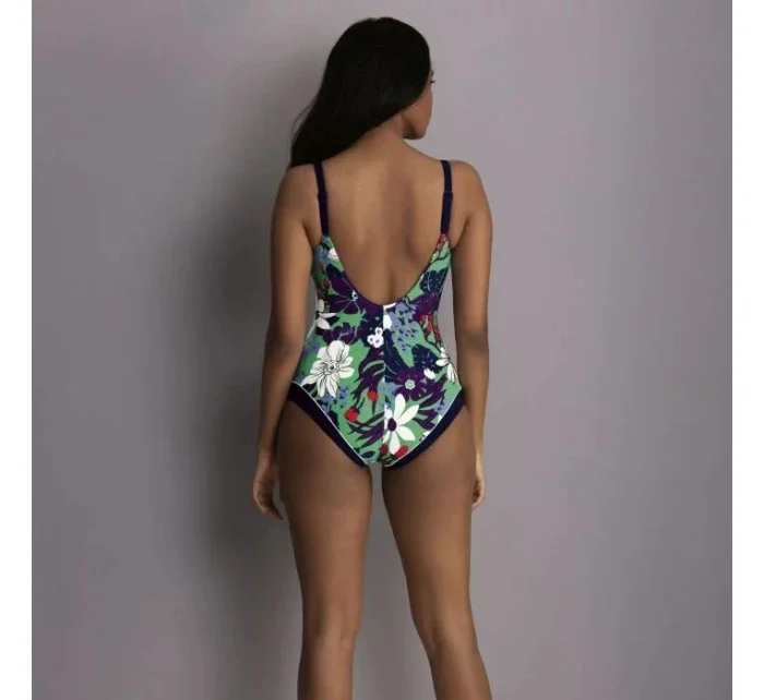 Jednodílné plavky zelené s květy model 20276850 - Anita Jednodílné plavky zelené s květy model 20276850 - Anita