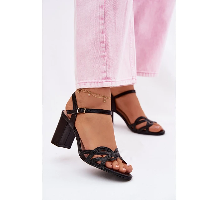 Sandále na podpätku model 226912 Vykročte štýlovo