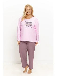 Pyžamo Taro 3657 Solene, dlouhé rukávy, velikosti 2XL–4XL, Z26