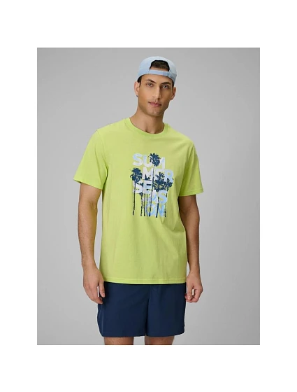 Pánske tričko oversize s potlačou 4F 4FWSS26TTSHM2784-42S