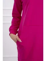 Šaty s kapucňou fuchsiová