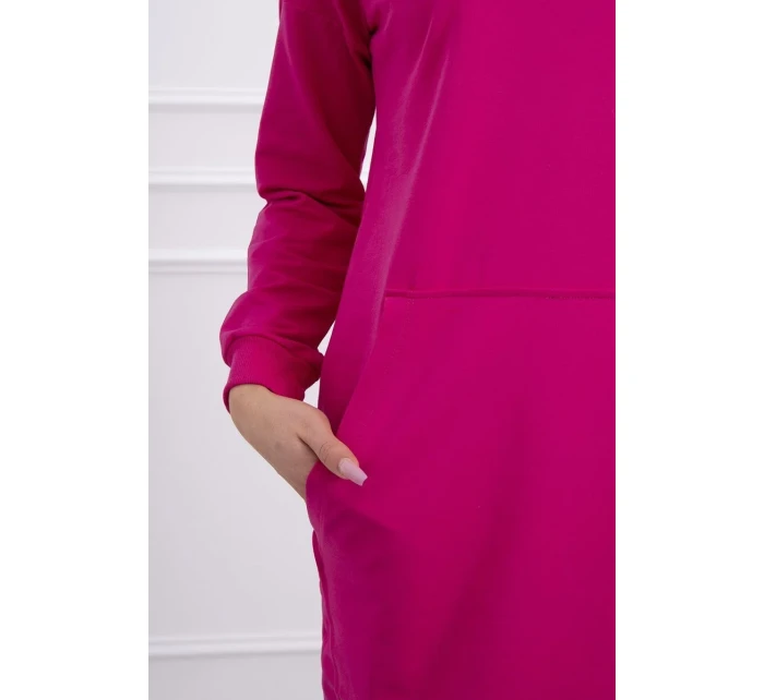 Šaty s kapucňou fuchsiová