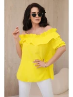 Španělská halenka s ozdobným volánem žlutý Španělská halenka s ozdobným volánem žlutý