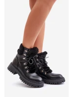 Zateplené kotníkové boty na zip z eko kůže černé model 21679613 - Boto Zateplené kotníkové boty na zip z eko kůže černé model 21679613 - Boto