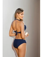 Dámske dvojdielne plavky Elena 50/G 011 Tmavo modré s béžovou - Etna