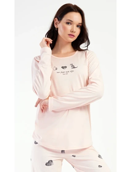 Dámské pyžamo dlouhé model 22407222 - Vienetta Dámské pyžamo dlouhé model 22407222 - Vienetta