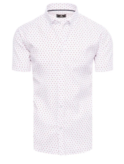 Pánské bílé tričko s krátkým rukávem Dstreet model 21969105 - FashionStreet