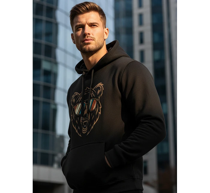 Pánska mikina s kapucňou bear black FashionStreet NX0041B