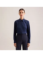 Blouse Regular LSL Popelínová halenka s dlouhým rukávem model 22501310 navy - Seidensticker Blouse Regular LSL Popelínová halenka s dlouhým rukávem model 22501310 navy - Seidensticker