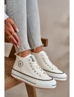 Zateplené Dámské Tenisky Na Platformě Eko Kůže Big Star model 21669595 Bílé - Big Star Shoes Zateplené Dámské Tenisky Na Platformě Eko Kůže Big Star model 21669595 Bílé - Big Star Shoes