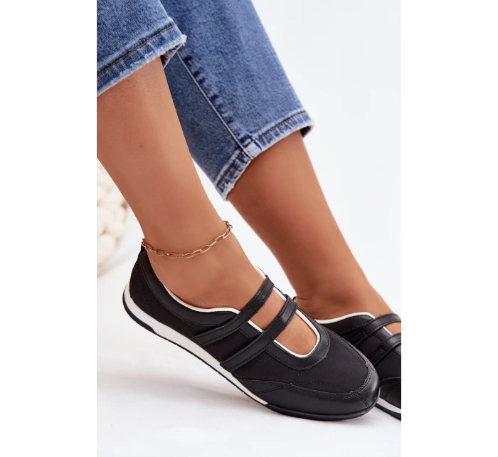 Sportovní dámské baleríny S Pásky Černé Farvessa