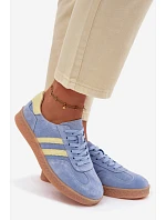 Dámske semišové kožené tenisky LR61-7089 Blue
