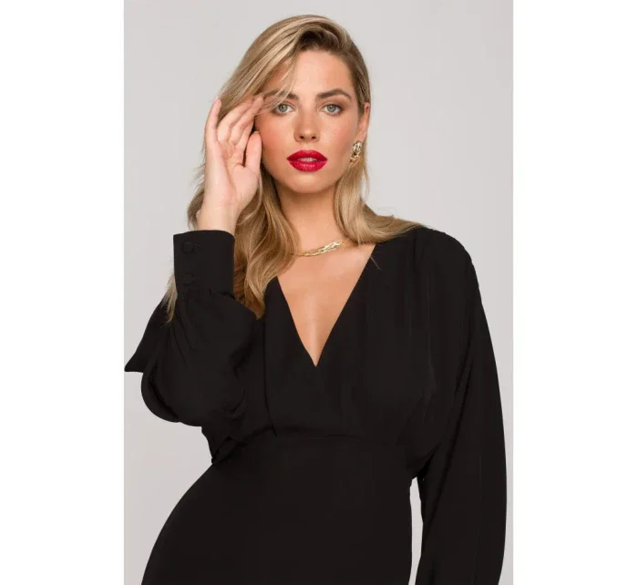 Dámske šaty v tvare morskej panny K143 čierne - Makover