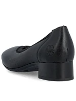 Dámské kožené lodičky model 22069758 černé - Rieker Dámské kožené lodičky model 22069758 černé - Rieker