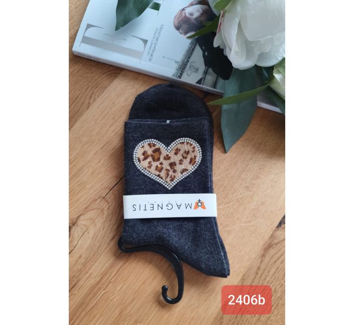 Dámske ponožky s aplikáciou 2406B