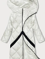 Dámska prešívaná zimná bunda ecru (H-896-11)