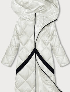 Prošívaná dámská zimní bunda v barvě ecru model 18901823 - Z-DESIGN