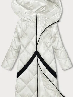 Dámska prešívaná zimná bunda vo farbe ecru (H-896-11)