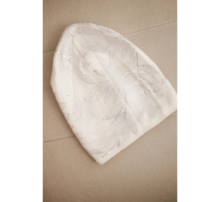 Dámska zimná vlnená čiapka s dvojitým okrajom K426 oranžová