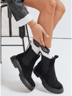 Dámské semišové černé kozačky Dstreet model 21971943 - FashionStreet