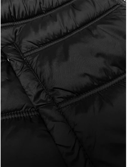 Černá dámská bunda s kapucí pro přechodné období model 21247400 - J.STYLE