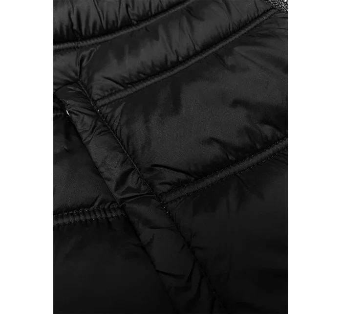 Černá dámská bunda s kapucí pro přechodné období model 21247400 - J.STYLE