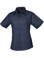 PR 302 Popelínová halenka s krátkým rukávem model 22482882 navy - Premier PR 302 Popelínová halenka s krátkým rukávem model 22482882 navy - Premier