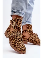 Dámské Kotníkové Boty Lu Boo Semišové s model 21516977 Leopard Rock Girl - Boto Dámské Kotníkové Boty Lu Boo Semišové s model 21516977 Leopard Rock Girl - Boto