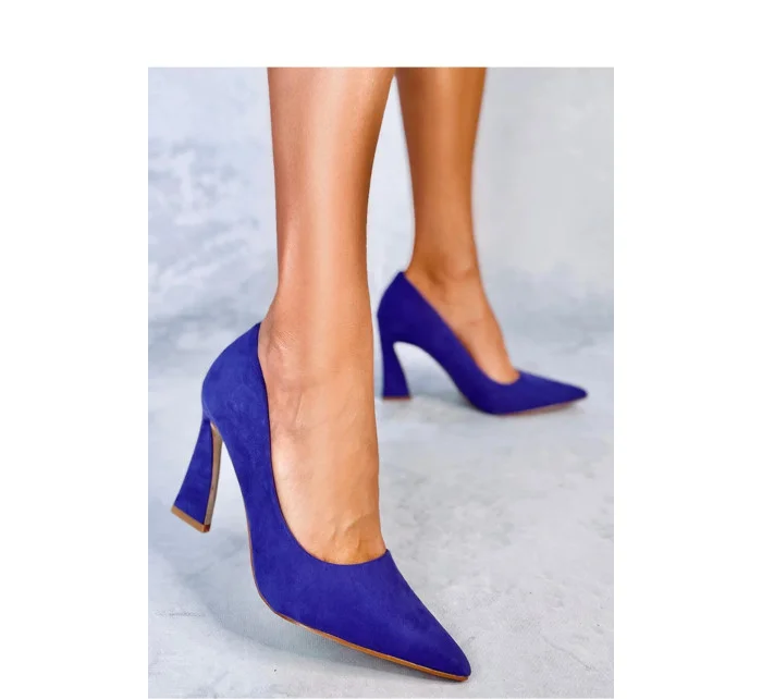 Dámské lodičky na sloupku model 19143788 purpurová - Inello Dámské lodičky na sloupku model 19143788 purpurová - Inello