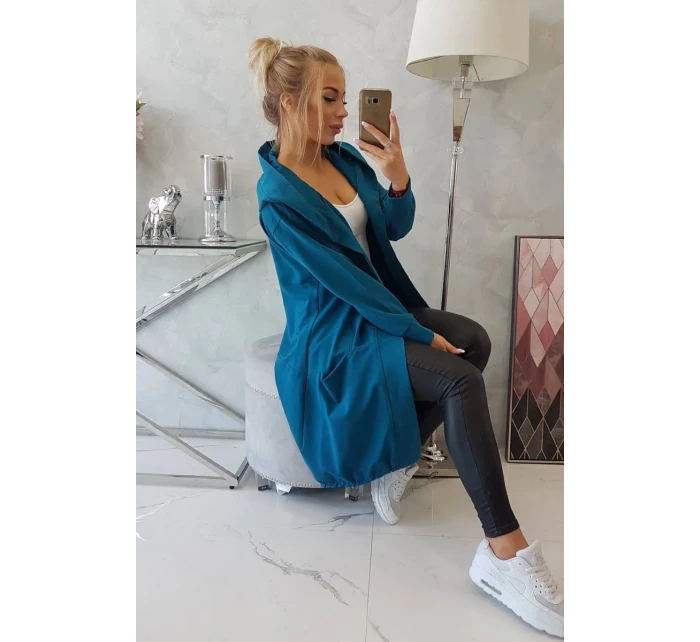 Bunda oversize s kapucí navy