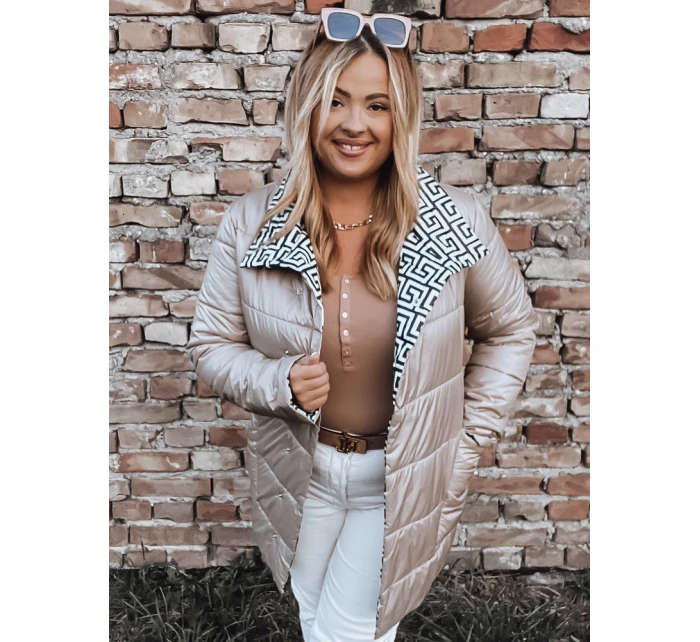 Dámska prešívaná bunda VETIS camel FashionStreet TY2977 Dámska prešívaná bunda VETIS camel FashionStreet TY2977