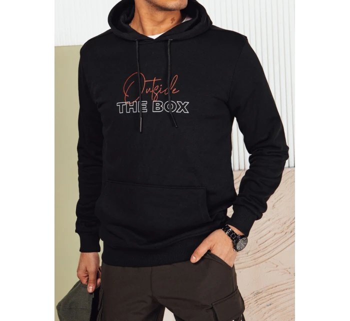 Pánská mikina s kapucí černá model 21976126 - Dstreet