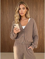 Dámská souprava z kordového úpletu – kardigan a kalhoty Fango FashionStreet AY1242 Dámská souprava z kordového úpletu – kardigan a kalhoty Fango FashionStreet AY1242
