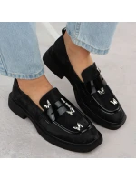 Dámske topánky lords s motýľmi čierne Potocki SZ12650