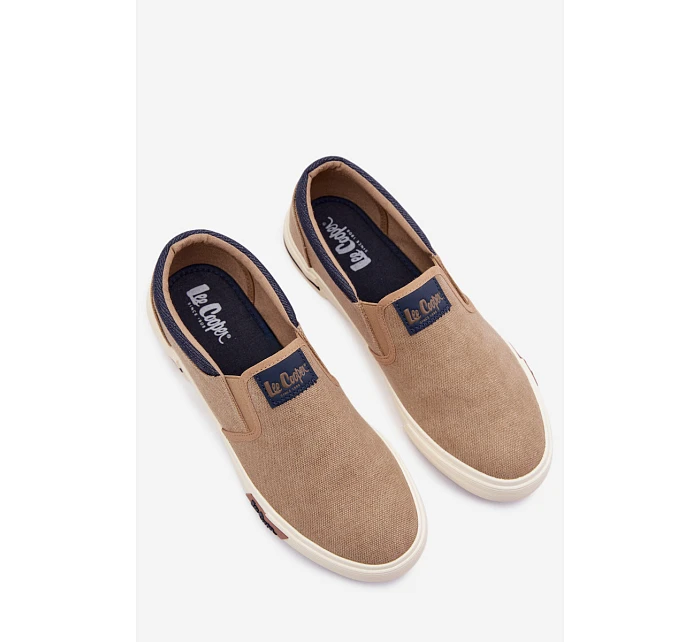 Pánské tenisky Slip On Lee Cooper LCW-26-02-4089 Béžové
