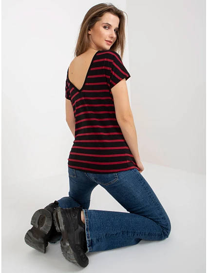 Dámské tričko RV TS model 18265507 černá a červená - FPrice