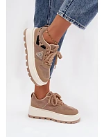 Dámske topánky na platforme A209 beige - Sweet Shoes