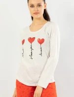 Dámské pyžamo dlouhé I love model 16283603 - Vienetta Secret