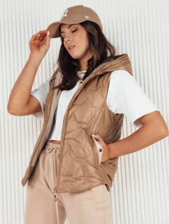 Dámska prešívaná vesta NICOLAS zlatá FashionStreet TY4119