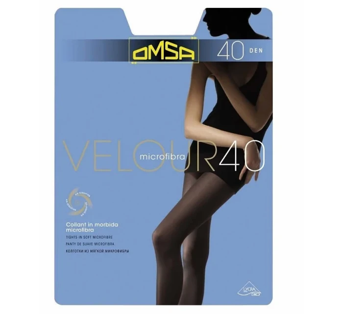 Omsa Velúrové pančuchy 40 den 5-XL