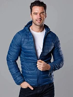 Pánska prešívaná bunda s kapucňou tmavomodrá (HM112-55)