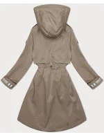 Tenká dámská bunda parka ve světlé khaki barvě s kapucí (3) model 19709849 - BH FOREVER
